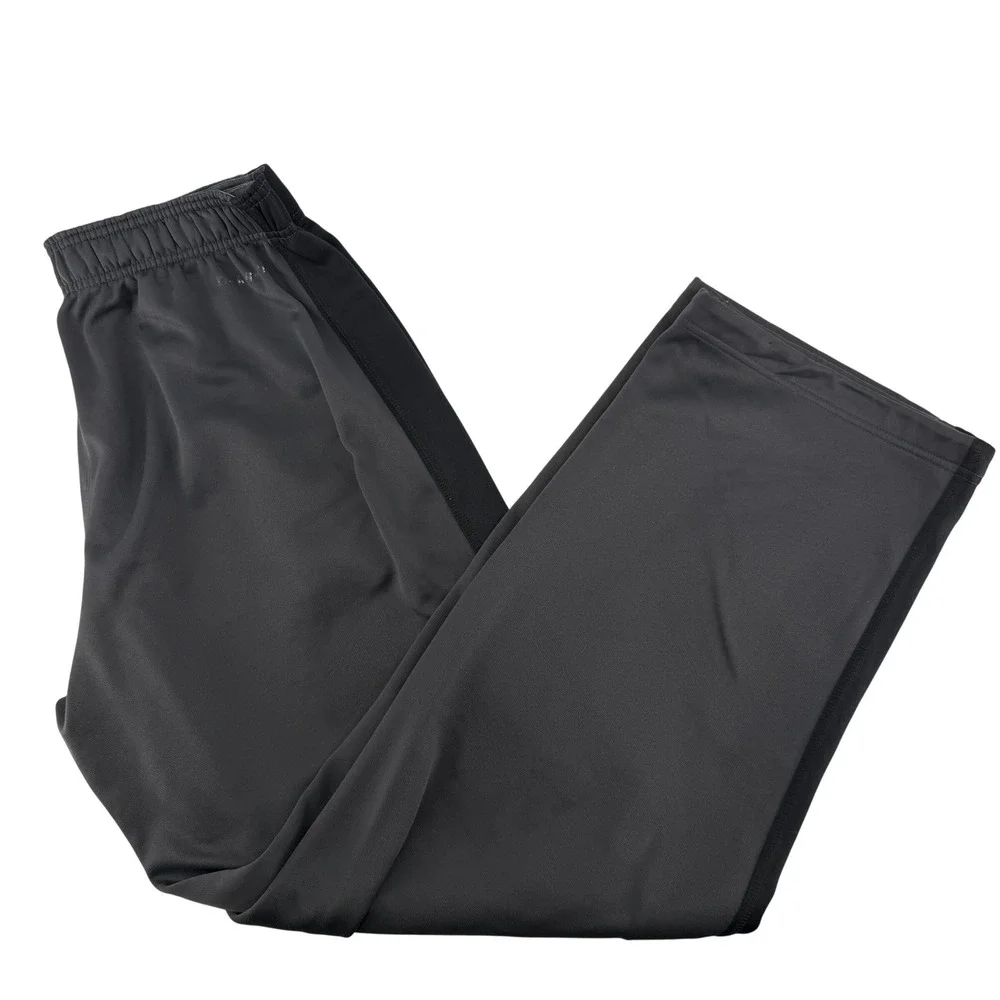 Nike Therma-FIT Training Pants Mens Medium Black Straight Leg Fleece Joggers Y2K